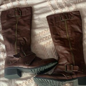 Tall brown boots